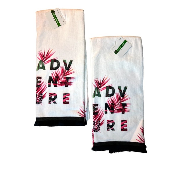 NWT Place and Time Hand Towels Set Of 2 Wild Summer Collection - Adventu… - Picture 6 of 11